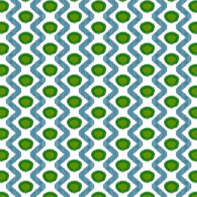 Gast&#243;n y Daniela Cala Marsal Verde Azul Fabric