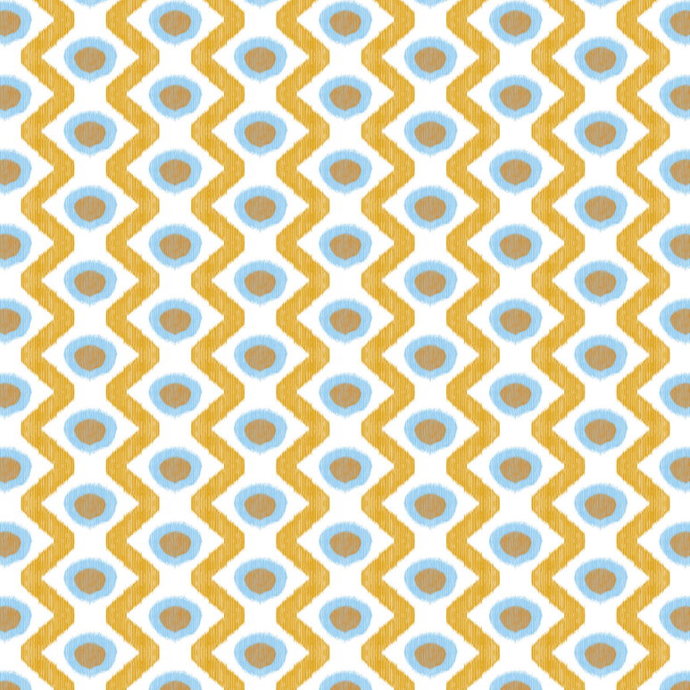 Gastón y Daniela Cala Marsal Azul Ocre Fabric