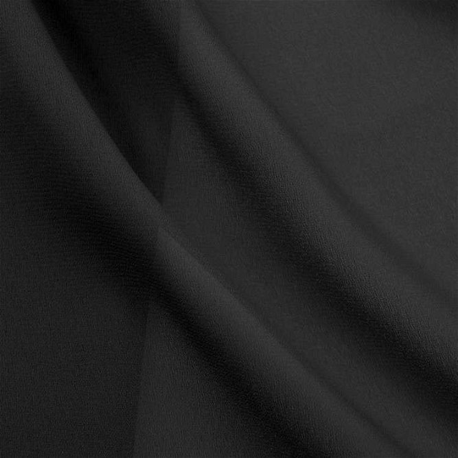 Black Poly Georgette Fabric