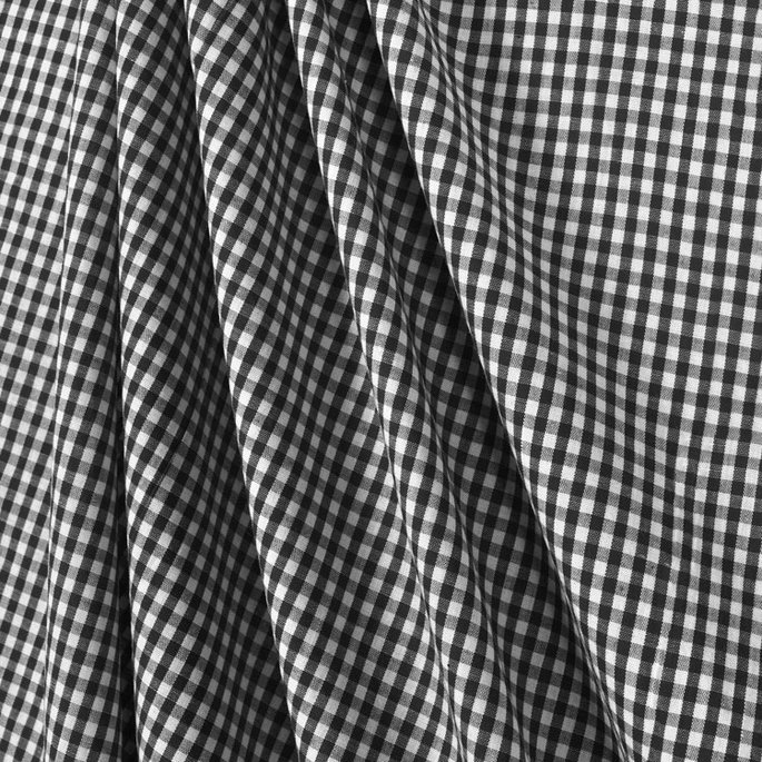 1/8" Black Gingham Fabric image 2 of 2