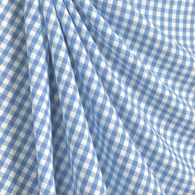 1/4" Blue Gingham Fabric image 2 of 2
