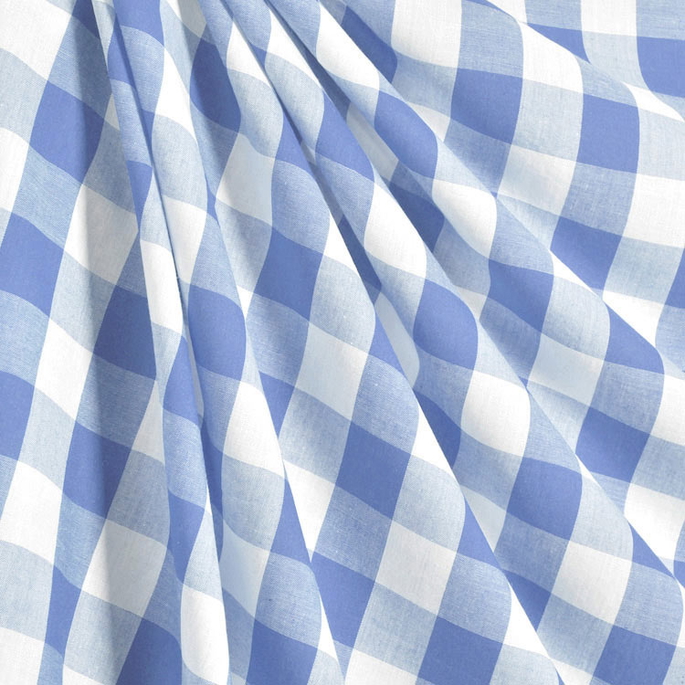 1" Blue Gingham Fabric image 2 of 2