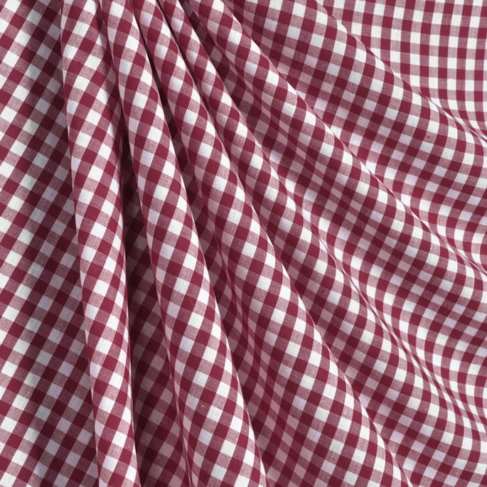 1/4" Burgundy Gingham Fabric image 2 of 2