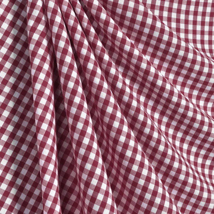 1/4" Burgundy Gingham Fabric image 2 of 2