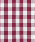 1" Burgundy Gingham Fabric