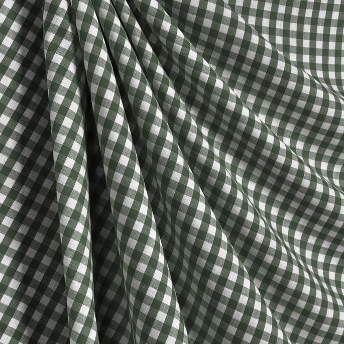 1/4" Hunter Green Gingham Fabric image 2 of 2
