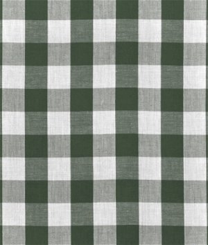 1" Hunter Green Gingham Fabric