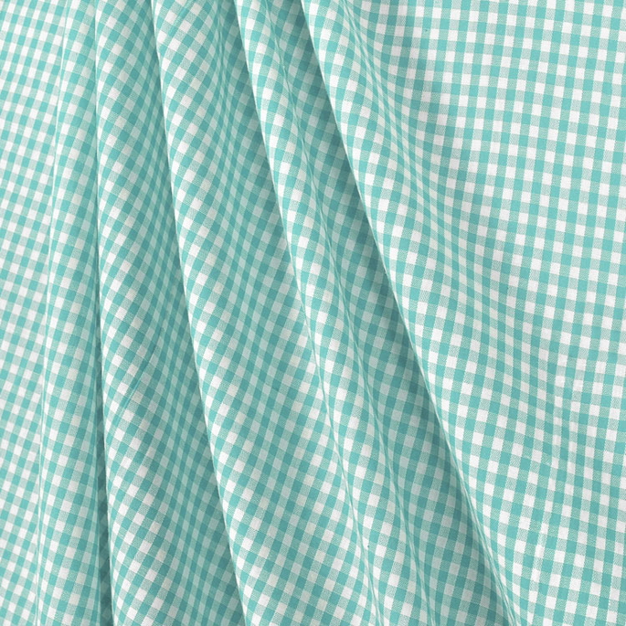 1/8" Mint Green Gingham Fabric image 2 of 2