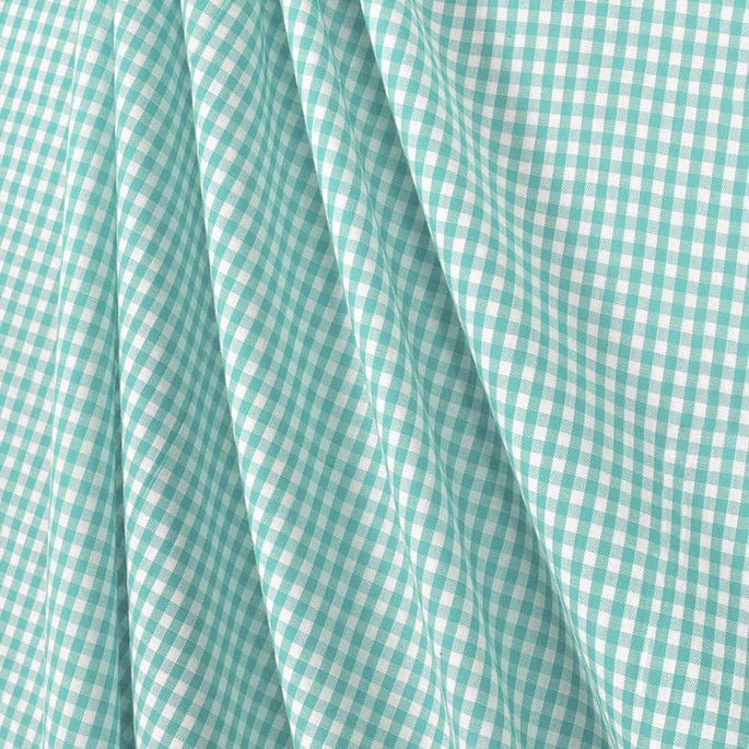 1/8" Mint Green Gingham Fabric image 2 of 2