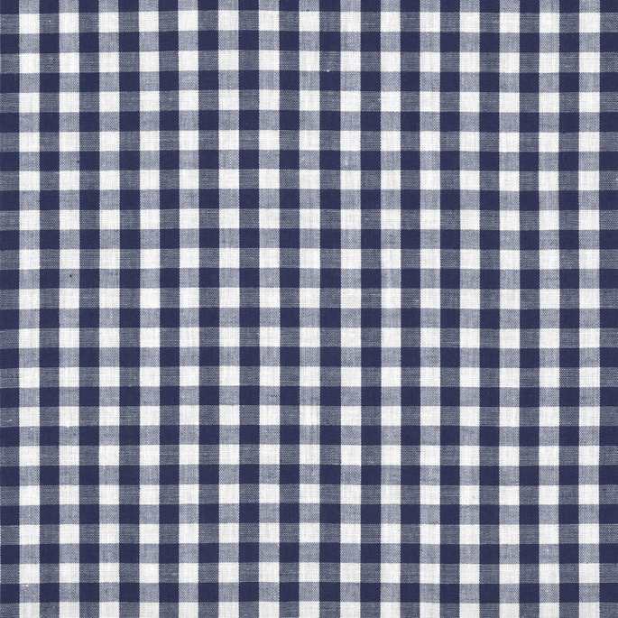1/4" Navy Blue Gingham Fabric image 1 of 2