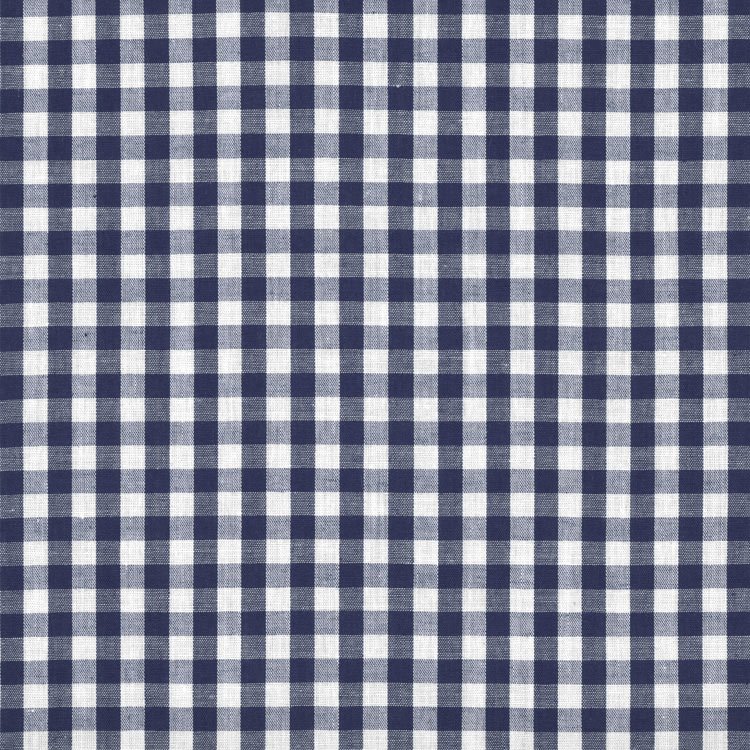 1/4" Navy Blue Gingham Fabric