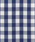 1" Navy Blue Gingham Fabric