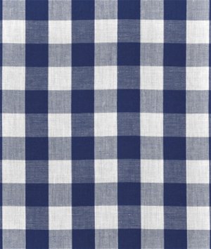 1" Navy Blue Gingham Fabric