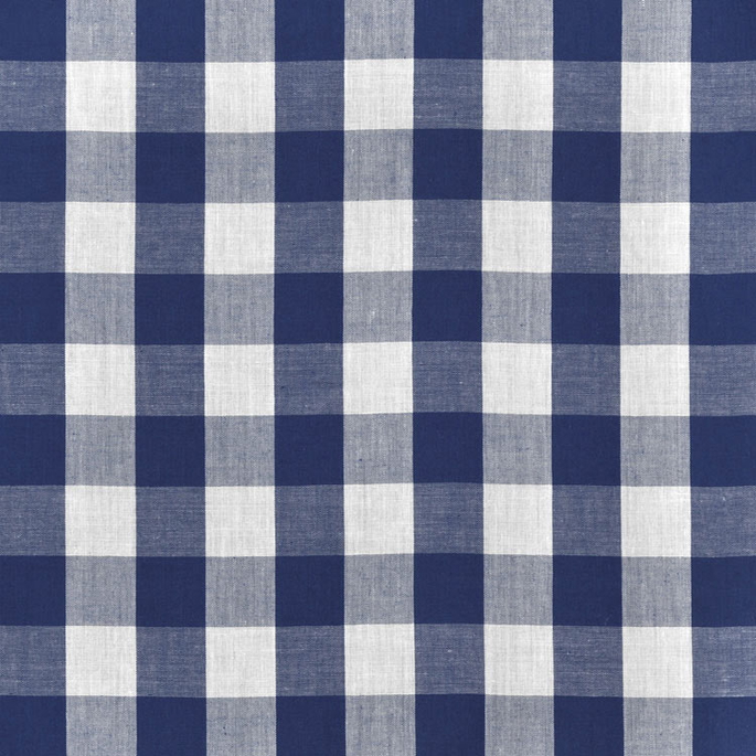 1" Navy Blue Gingham Fabric image 1 of 2