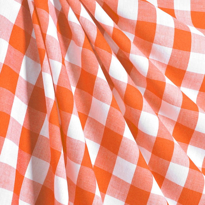 1" Orange Gingham Fabric image 2 of 2