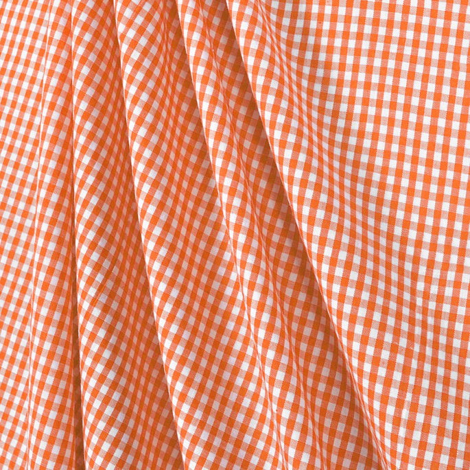 1/8" Orange Gingham Fabric image 2 of 2