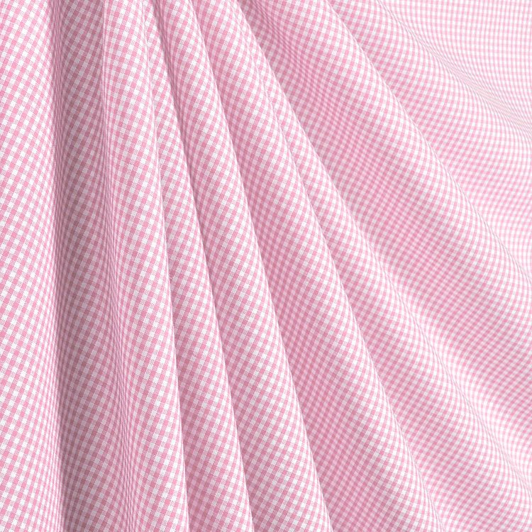 1/16 Pink Gingham Fabric