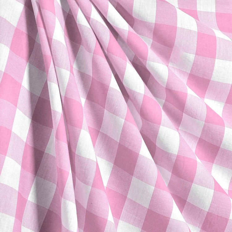 1 Pink Gingham Fabric