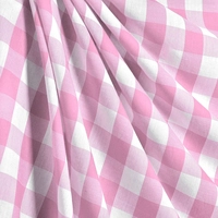 1" Pink Gingham Fabric