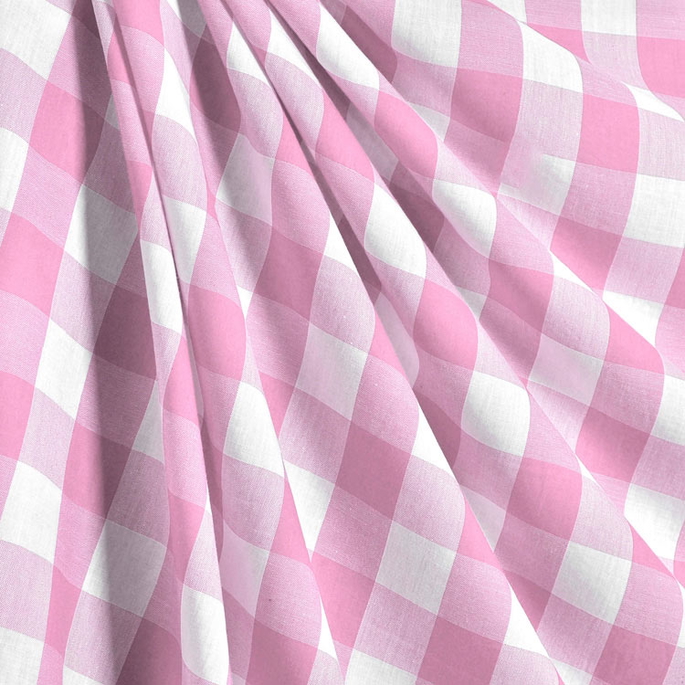 1" Pink Gingham Fabric image 2 of 2
