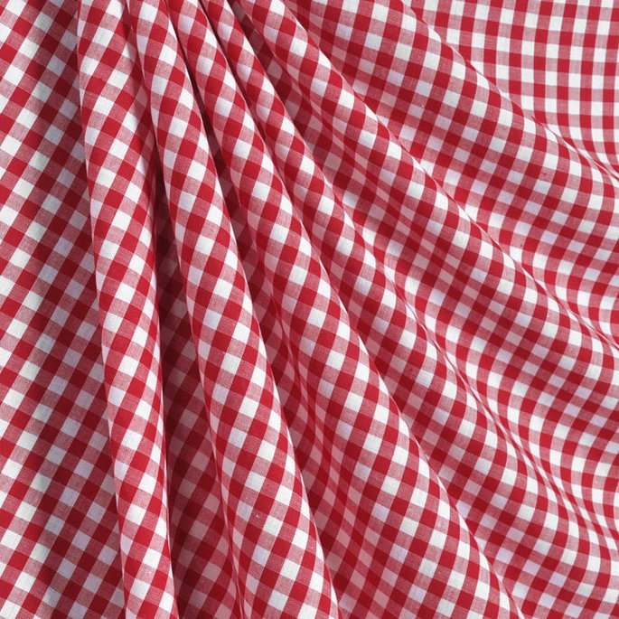 1/4" Red Gingham Fabric image 2 of 2