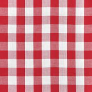 1" Red Gingham Fabric
