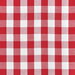 1" Red Gingham Fabric