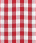 1" Red Gingham Fabric