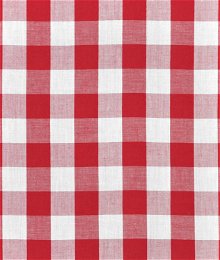 1" Red Gingham Fabric