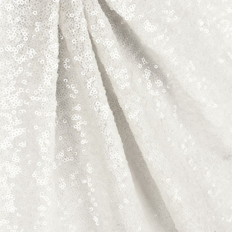 White Glitz Sequin Fabric