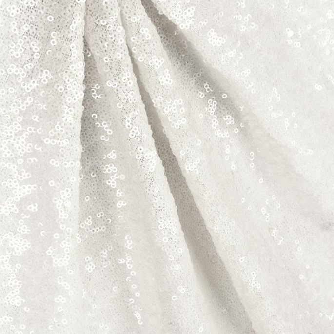 White Glitz Sequin Fabric image 2 of 2