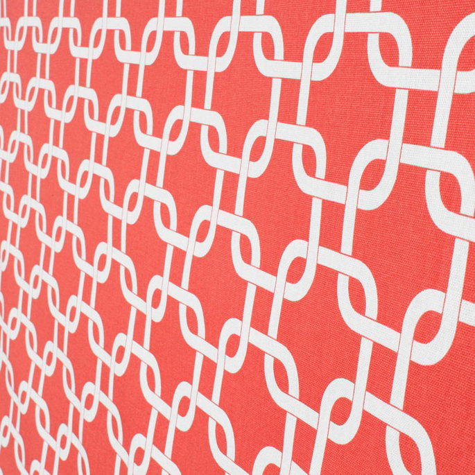 Premier Prints Gotcha Coral/White Canvas Fabric image 5 of 5