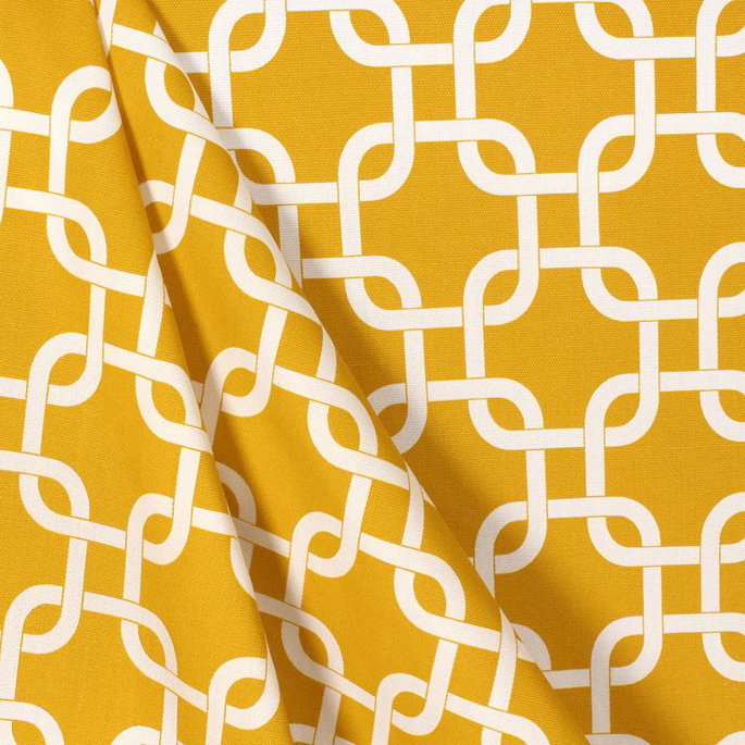 Premier Prints Outdoor Gotcha Yellow Fabric image 3 of 5