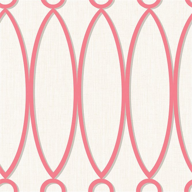 Seabrook Designs Jasper Oval Metallic Pink &amp; Gray Wallpaper