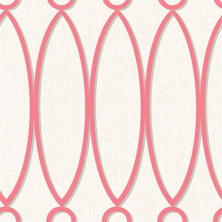Seabrook Designs Jasper Oval Metallic Pink & Gray Wallpaper