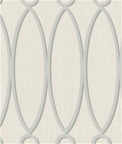 Seabrook Designs Jasper Oval Metallic Silver Wallpaper