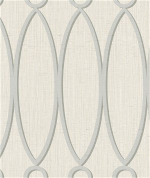 Seabrook Designs Jasper Oval Metallic Silver Wallpaper