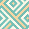 Seabrook Designs Mirante Chevron Block Metallic Gold & Turquoise Wallpaper - Image 1