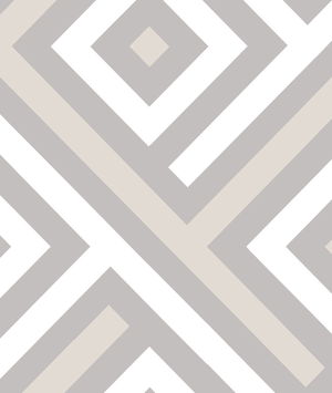 Seabrook Designs Mirante Chevron Block Metallic Silver & White Wallpaper
