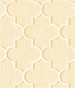 Seabrook Designs Agate Ogee Metallic Gold & Off-White Wallpaper