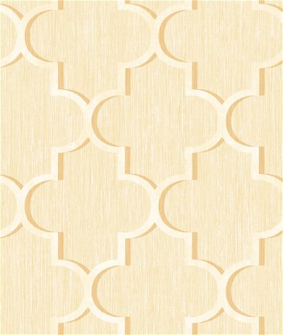Seabrook Designs Agate Ogee Metallic Gold & Off-White Wallpaper