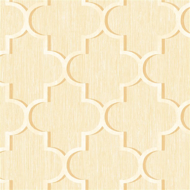 Seabrook Designs Agate Ogee Metallic Gold &amp; Off-White Wallpaper
