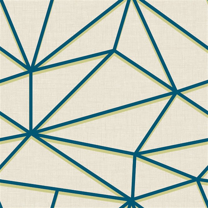 Seabrook Designs Quartz Geometric Metallic Blue &amp; Green Wallpaper