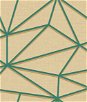 Seabrook Designs Quartz Geometric Metallic Teal & Gold Wallpaper
