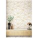 Seabrook Designs Quartz Geometric Metallic Gold &amp; Off-White Wallpaper thumbnail image 2 of 2