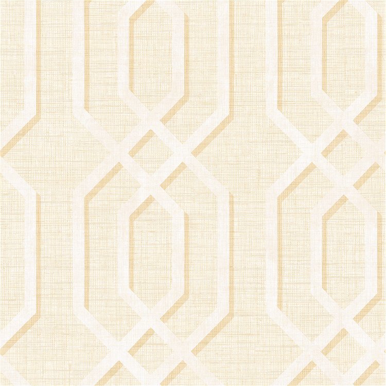 Seabrook Designs Topaz Geometric Metallic Gold & Off-White Wallpaper