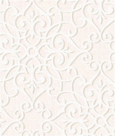 Seabrook Designs Jasper Ironwork Metallic Silver & Pink Wallpaper