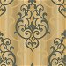 Seabrook Designs Feldspar Damask Metallic Gold &amp; Ebony Glitter Wallpaper thumbnail image 1 of 2