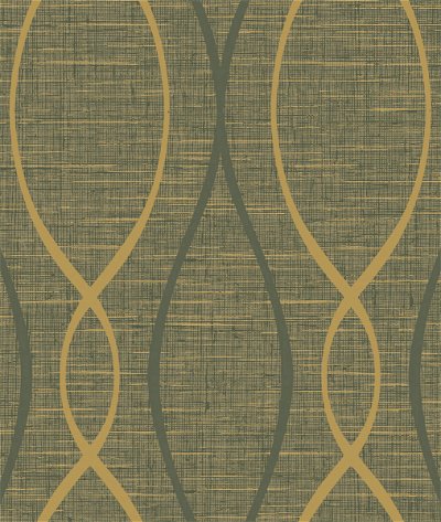 Seabrook Designs Feldspar Tendrils Metallic Gold & Ebony Wallpaper