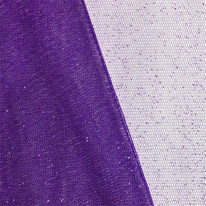 Purple Glitter Tulle Fabric